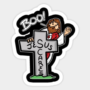 Jesus Scares Sticker